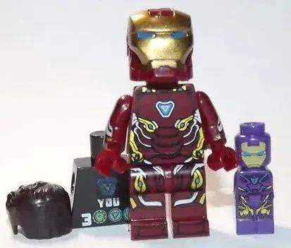 Iron Man Custom Figure Standard Figure Size Red and Gold ABS Plastic Arc Reactor Detail - ToylandEU