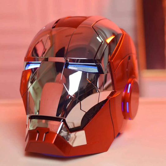 New AutoKing 1:1 Mk5 Iron Man Helmet Cosplay Voice Control Eyes with Light Model Toys for Adult Electric Wearable Christmas Gift - ToylandEU