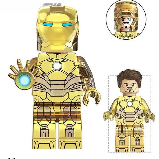  Iron Man Tony Stark Gold Suit Lego Minifigure Buildable -  ToylandEU™