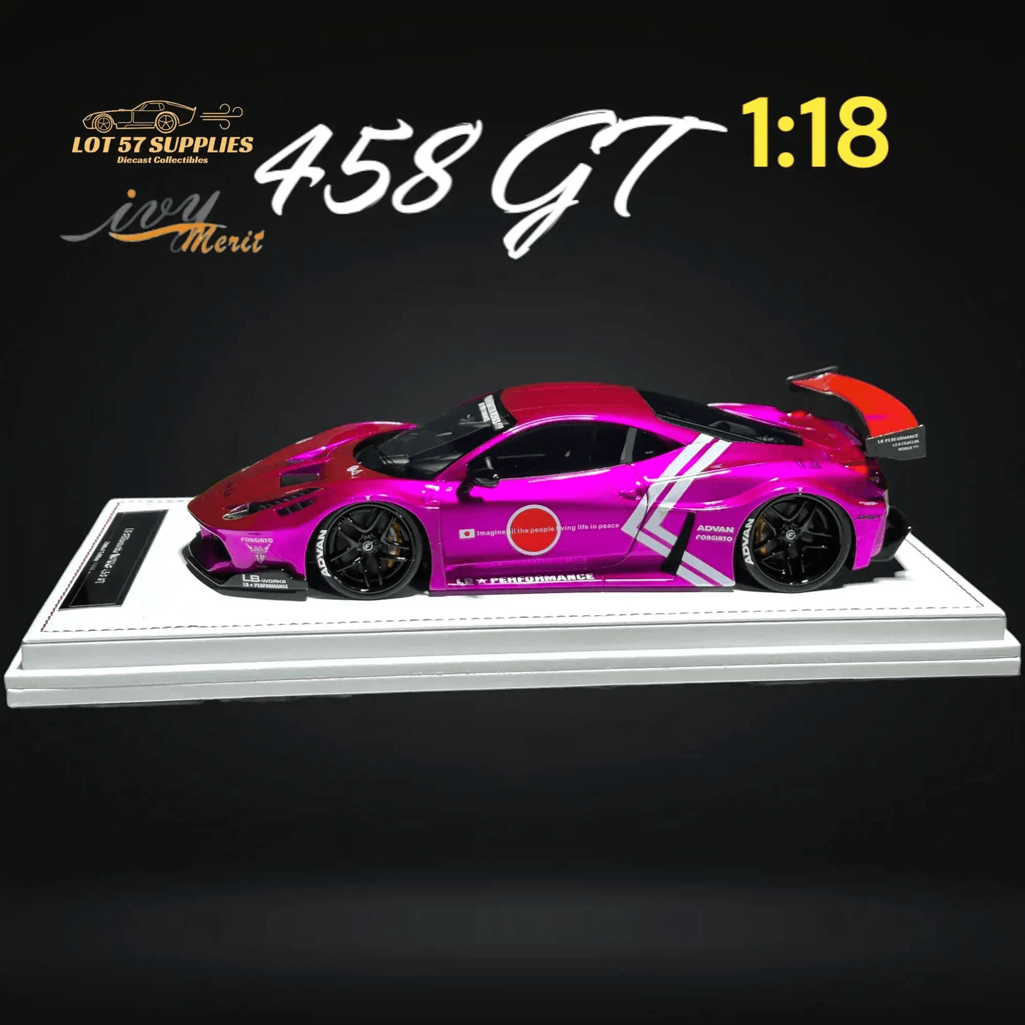  Ivy Merit 458 GT Resin Model Car 1 18 Scale Limited -  ToylandEU™