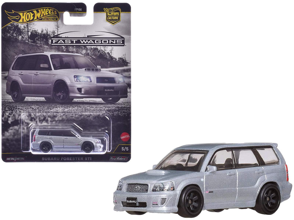 Subaru Forester STI Silver Metallic | Diecast Model Car | Hot Wheels | Fast Wagons Series