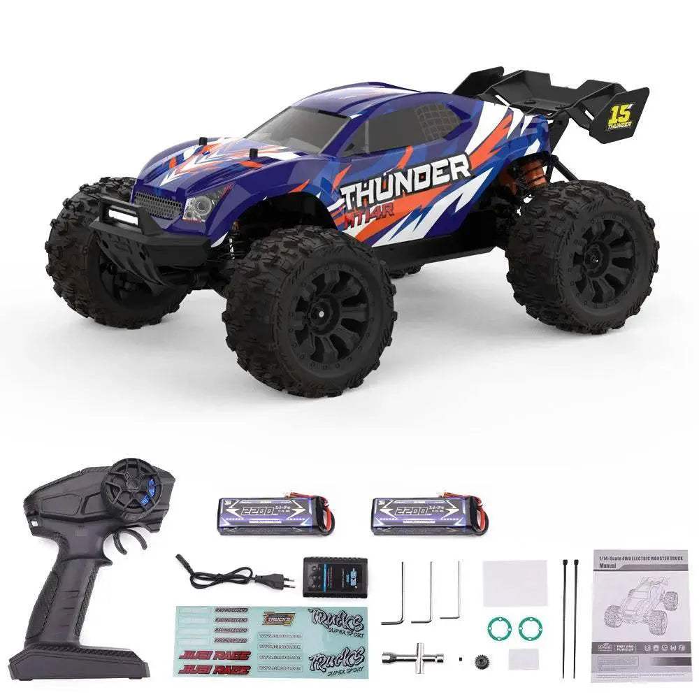 JIUSI MT14R 1/14 RC Racing Car 3S Battery 4WD 80km/h Truck - ToylandEU