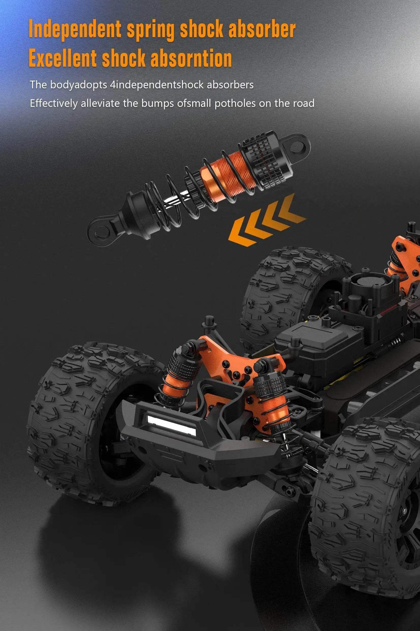 JIUSI MT14R 1/14 RC Racing Car 80km/h 4WD Off-road Toys - ToylandEU