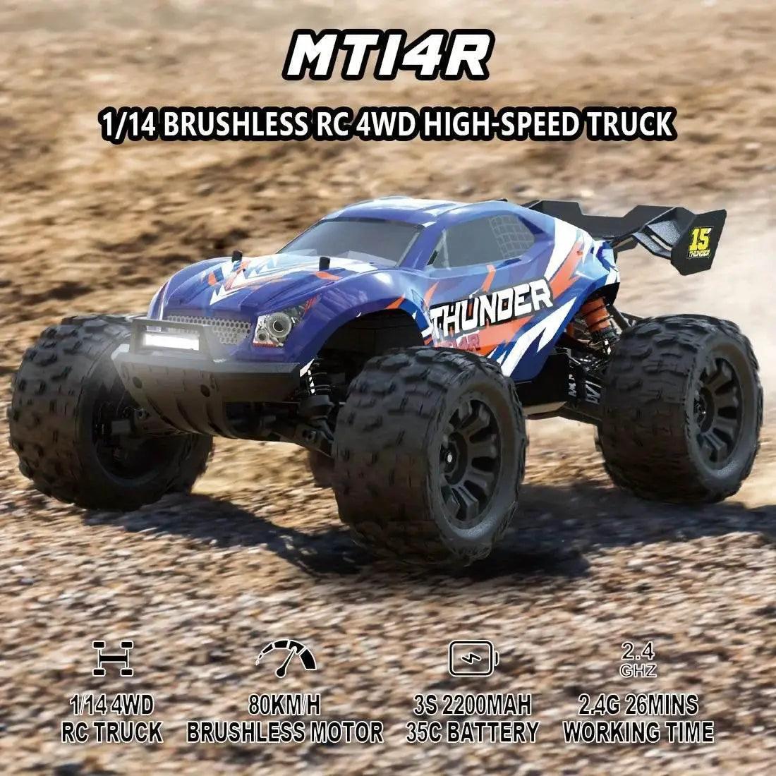  JIUSI MT14R 1/14 RC Racing Car 80km/h Brushless 4WD -  ToylandEU™
