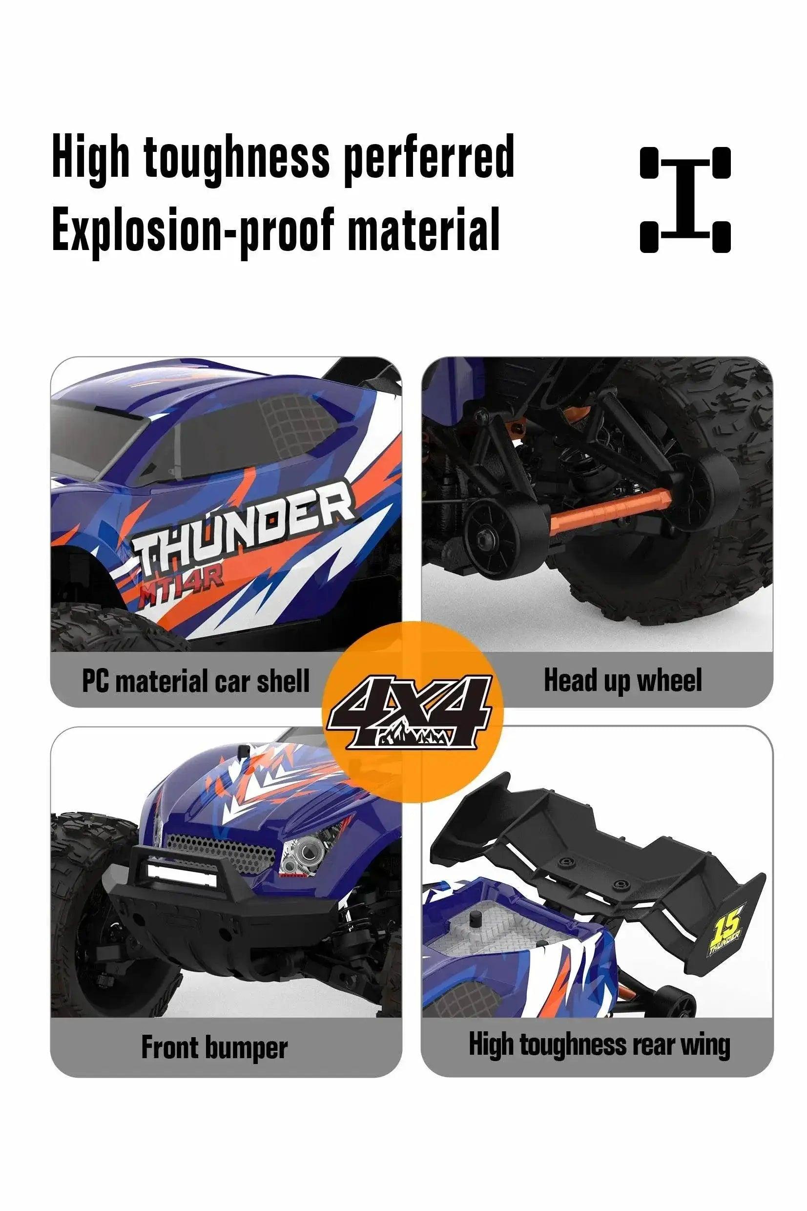  JIUSI MT14R 1/14 RC Racing Car 80km/h Off-road Truck -  ToylandEU™