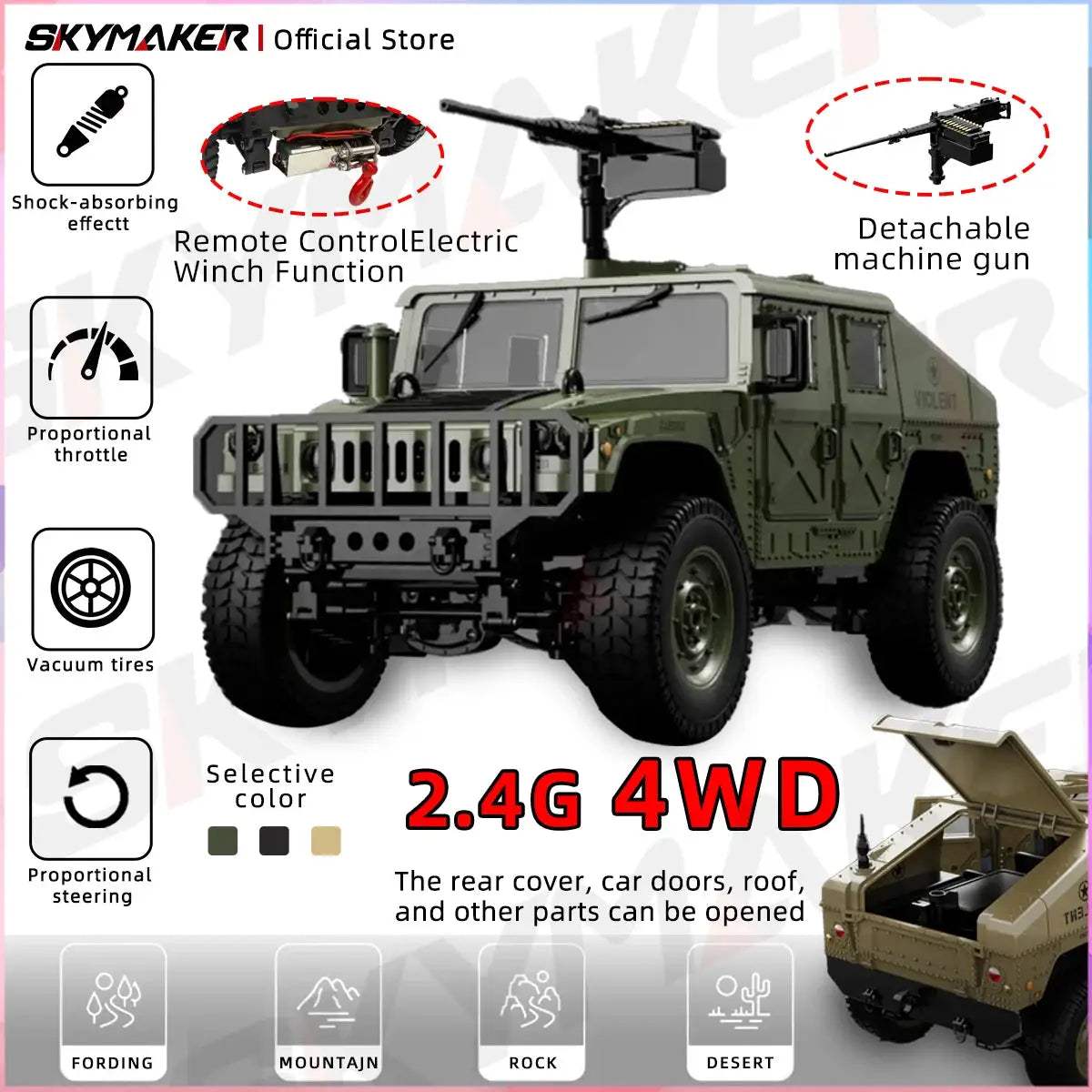  JJRC C8835 RC Car 4WD All Terrain Climber LED Lights -  ToylandEU™