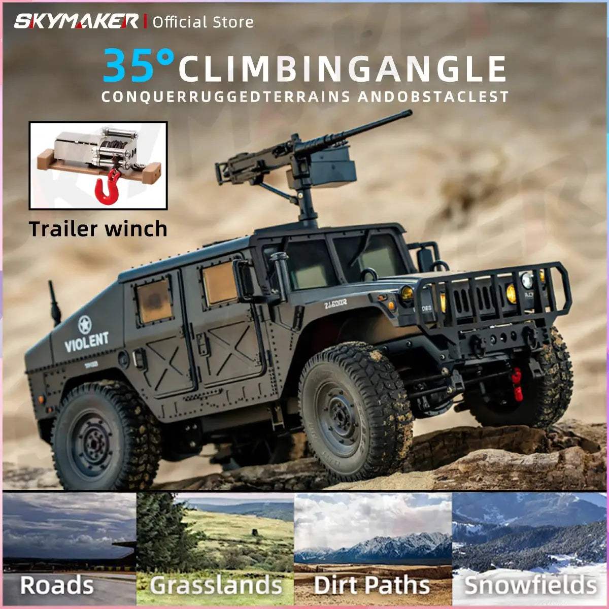  JJRC C8835 RC Car 4WD All Terrain Climber LED Lights -  ToylandEU™