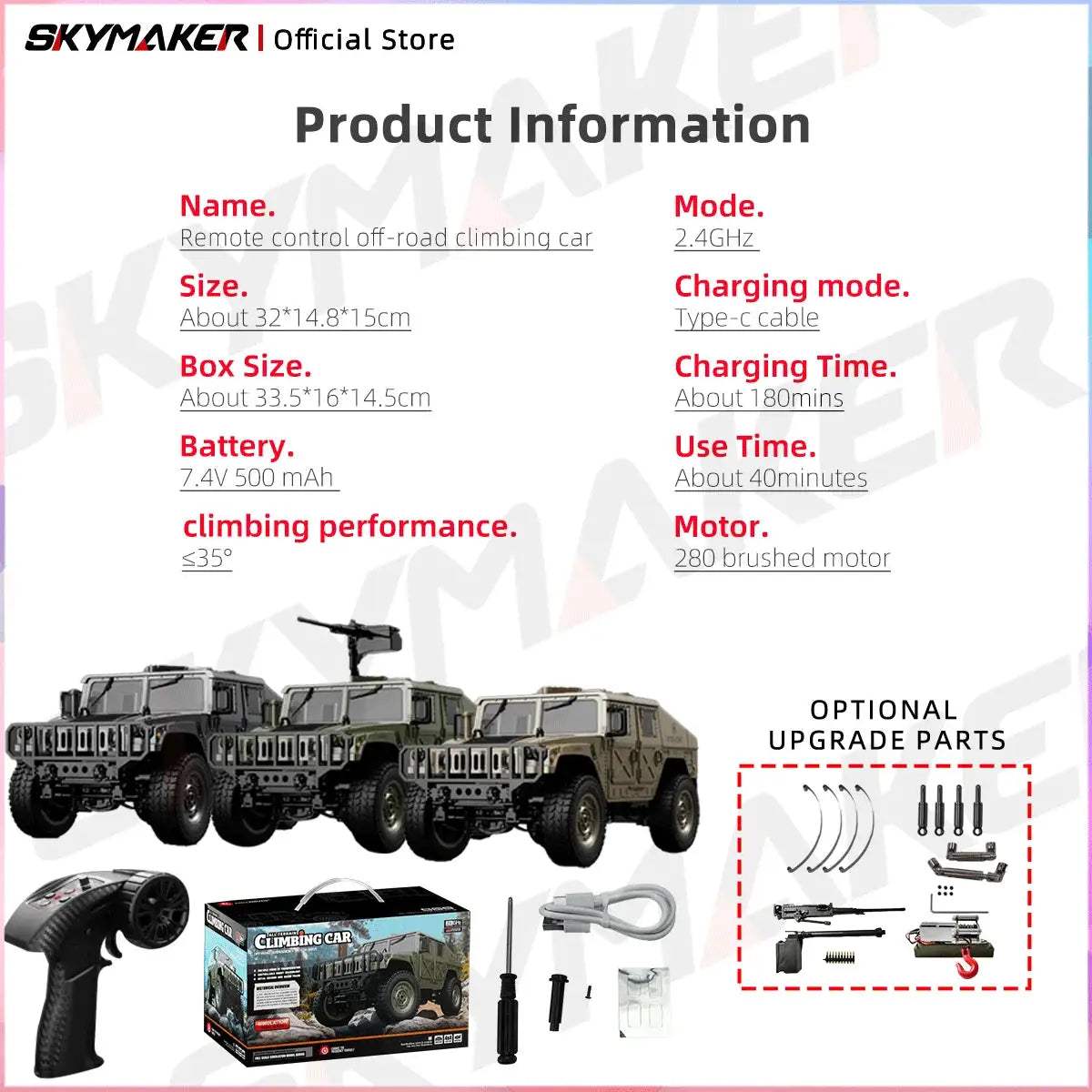  JJRC C8835 RC Car 4WD All Terrain Climber LED Lights -  ToylandEU™
