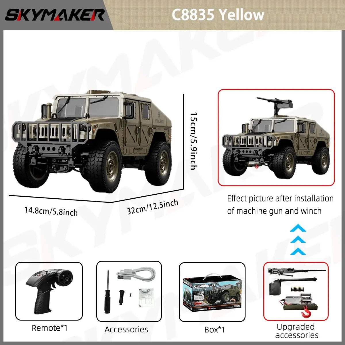  JJRC C8835 RC Car 4WD All Terrain Climber LED Lights -  ToylandEU™