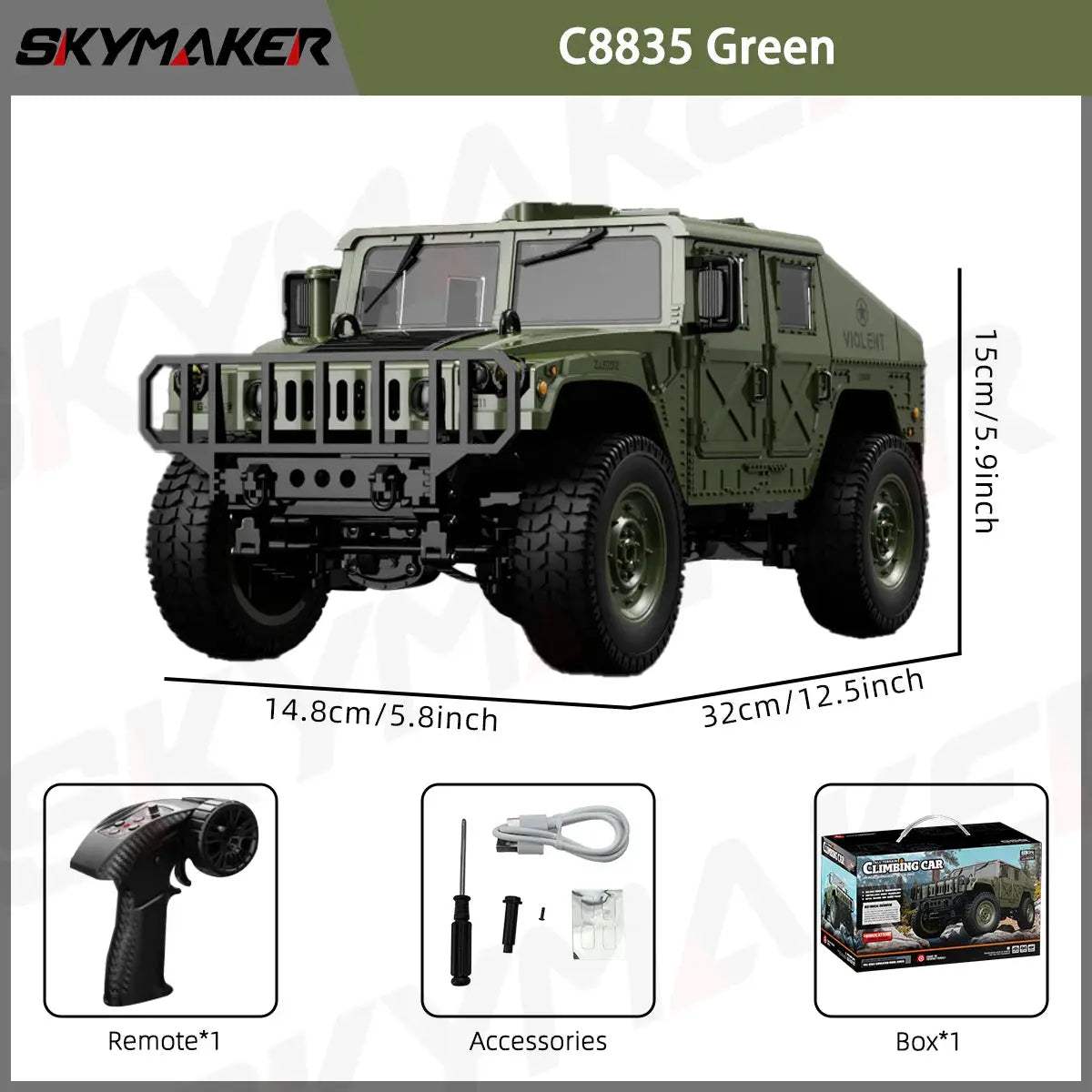  JJRC C8835 RC Car 4WD All Terrain Climber LED Lights -  ToylandEU™