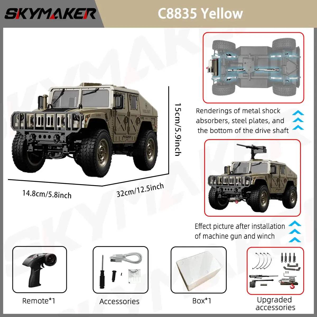  JJRC C8835 RC Car 4WD All Terrain Climber LED Lights -  ToylandEU™