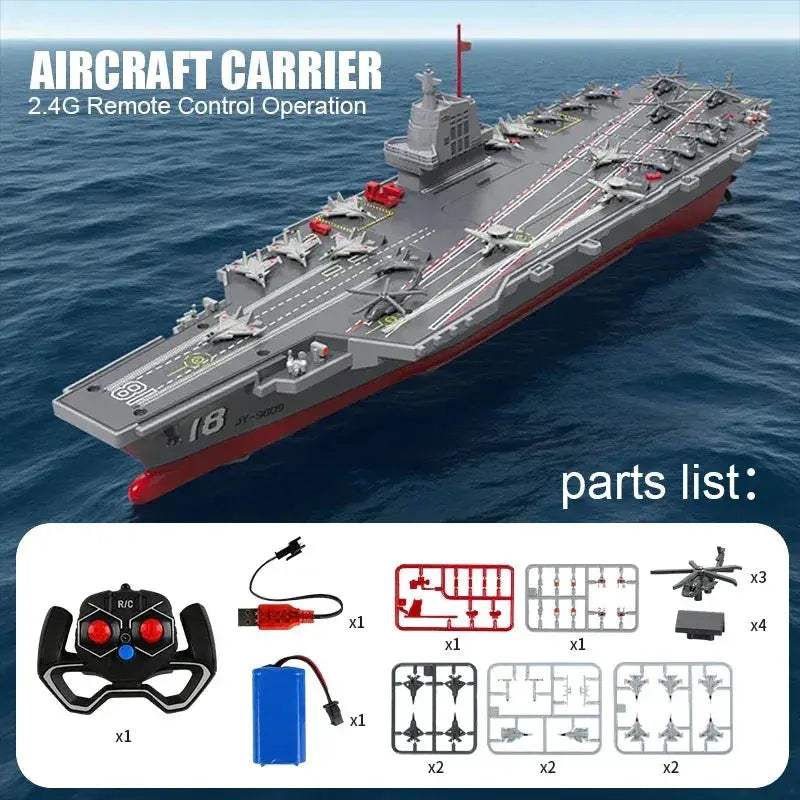 JJRC RC Aircraft Carrier Model With Water Activated System - ToylandEU