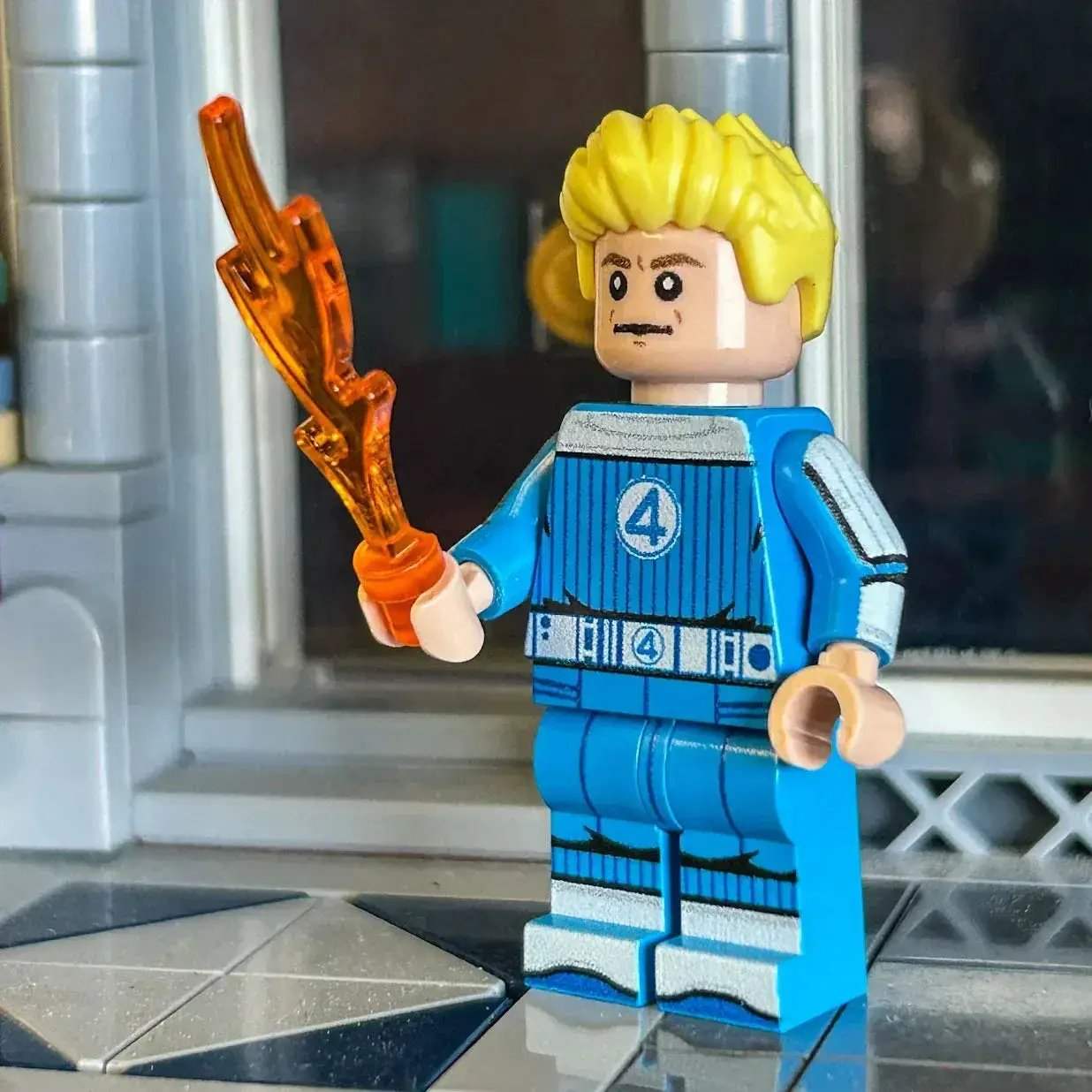 Johnny Fire LEGO Figure Custom Printed With Authentic LEGO Parts By B3 Customs - ToylandEU