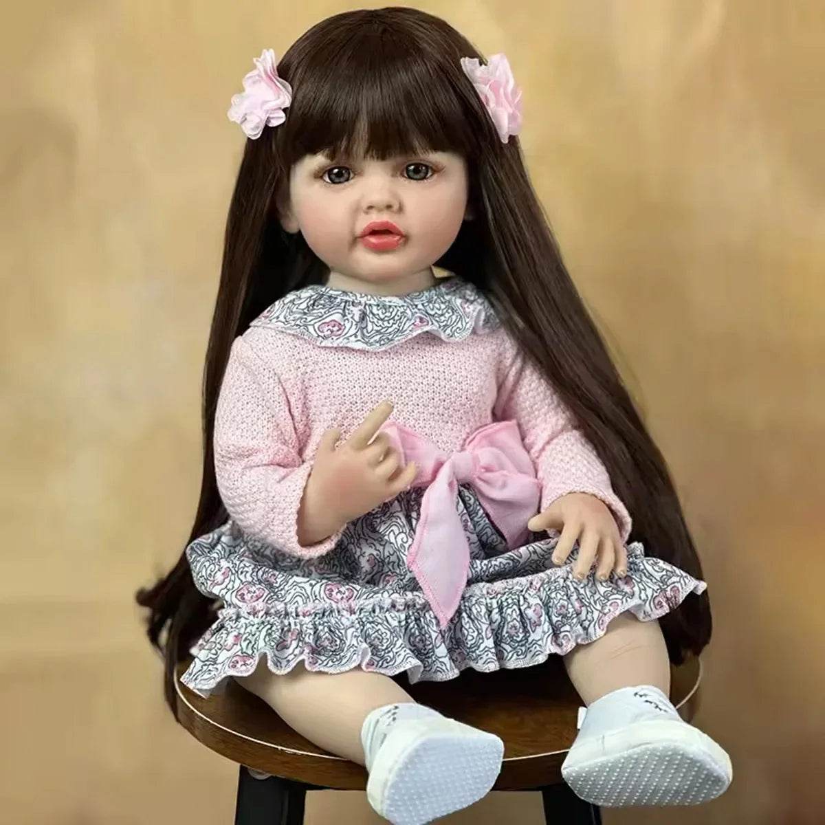 JOYORA Lifelike Reborn Dolls Realistic Full Silicone Baby Bebe Vinyl 50CM Newborn Girl Doll Princess Toddler Toy Gift - ToylandEU