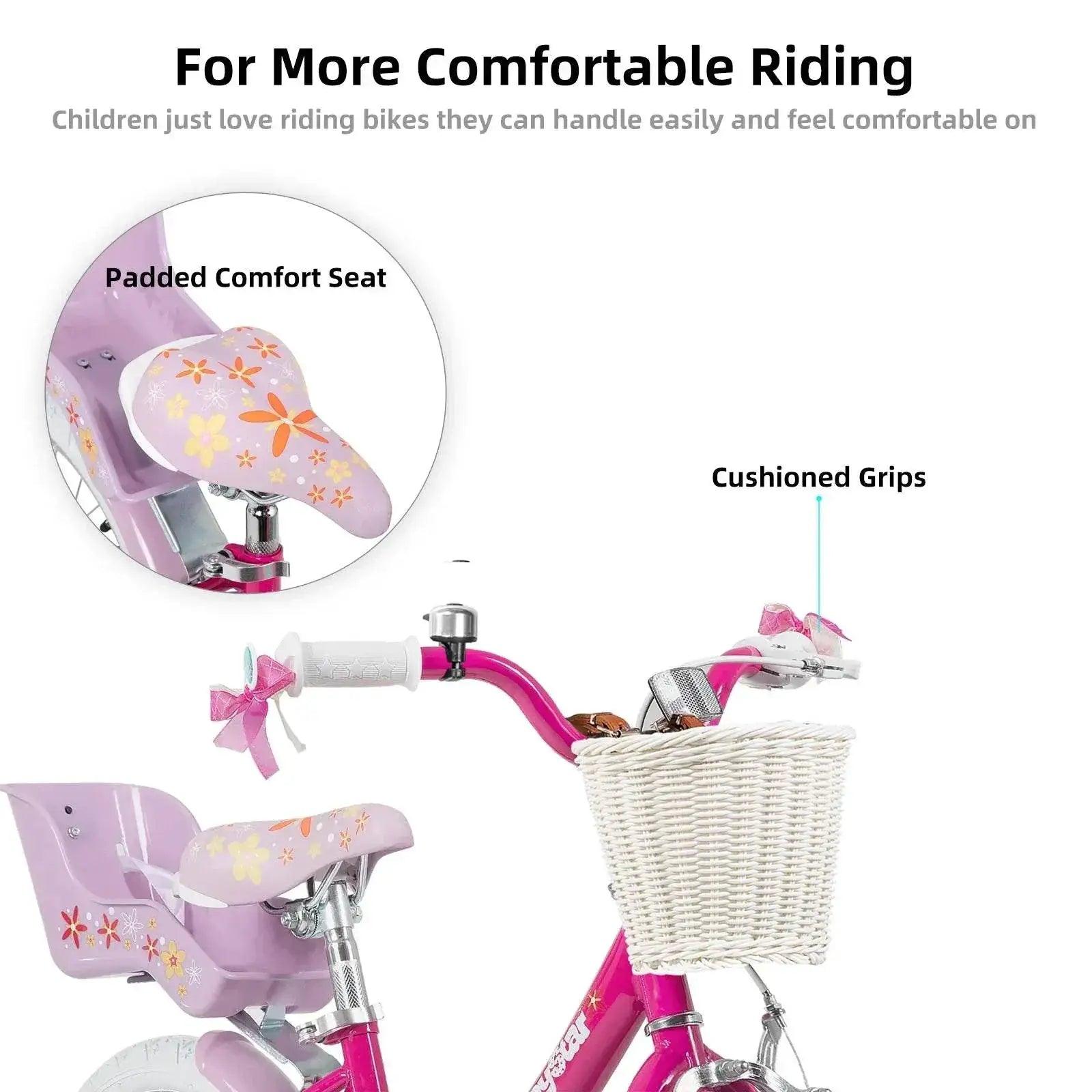  JOYSTAR Kids Bike for Girls Age 2-9 Years, Fuchsia -  ToylandEU™