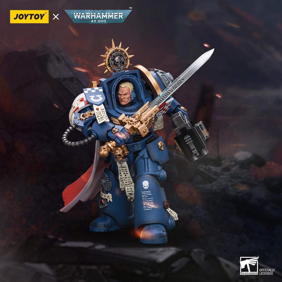 JOYTOY Warhammer 40K 1/18 Action Figure Ultramarines Captain - ToylandEU