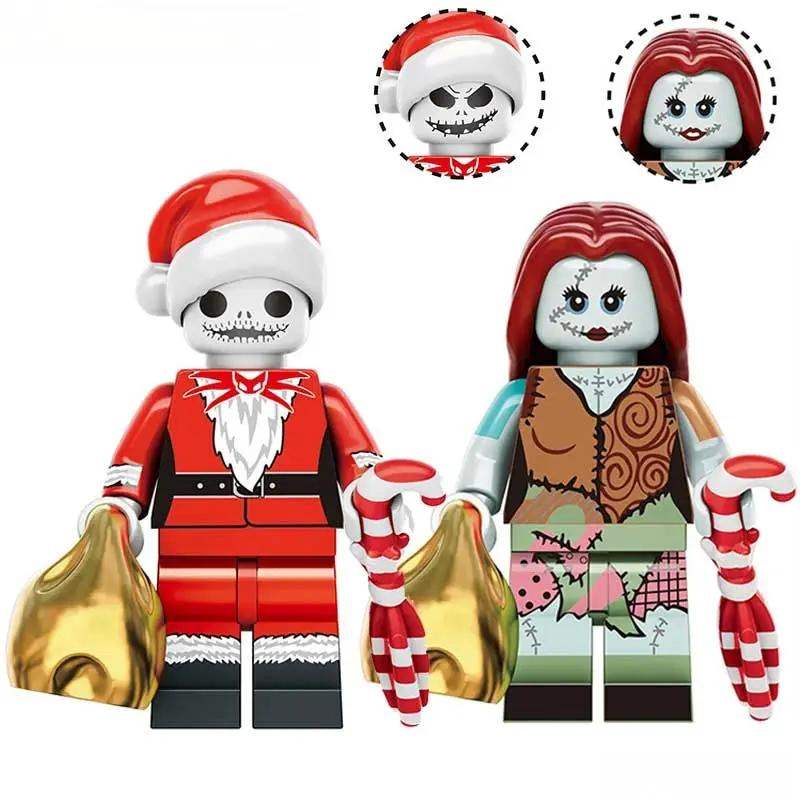 Jack Skellington & Sally Nightmare Before Christmas Lego Minifigures Custom Toys 2 - Minifigure Toys