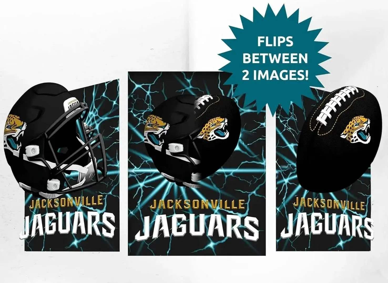 Jacksonville Jaguars 3D Art Print 12x16 Lightning Flip ToylandEU — free download