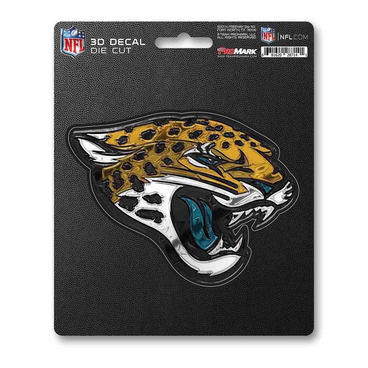  Jacksonville Jaguars 3D Logo Die Cut Decal 5x6 Inch -  ToylandEU™