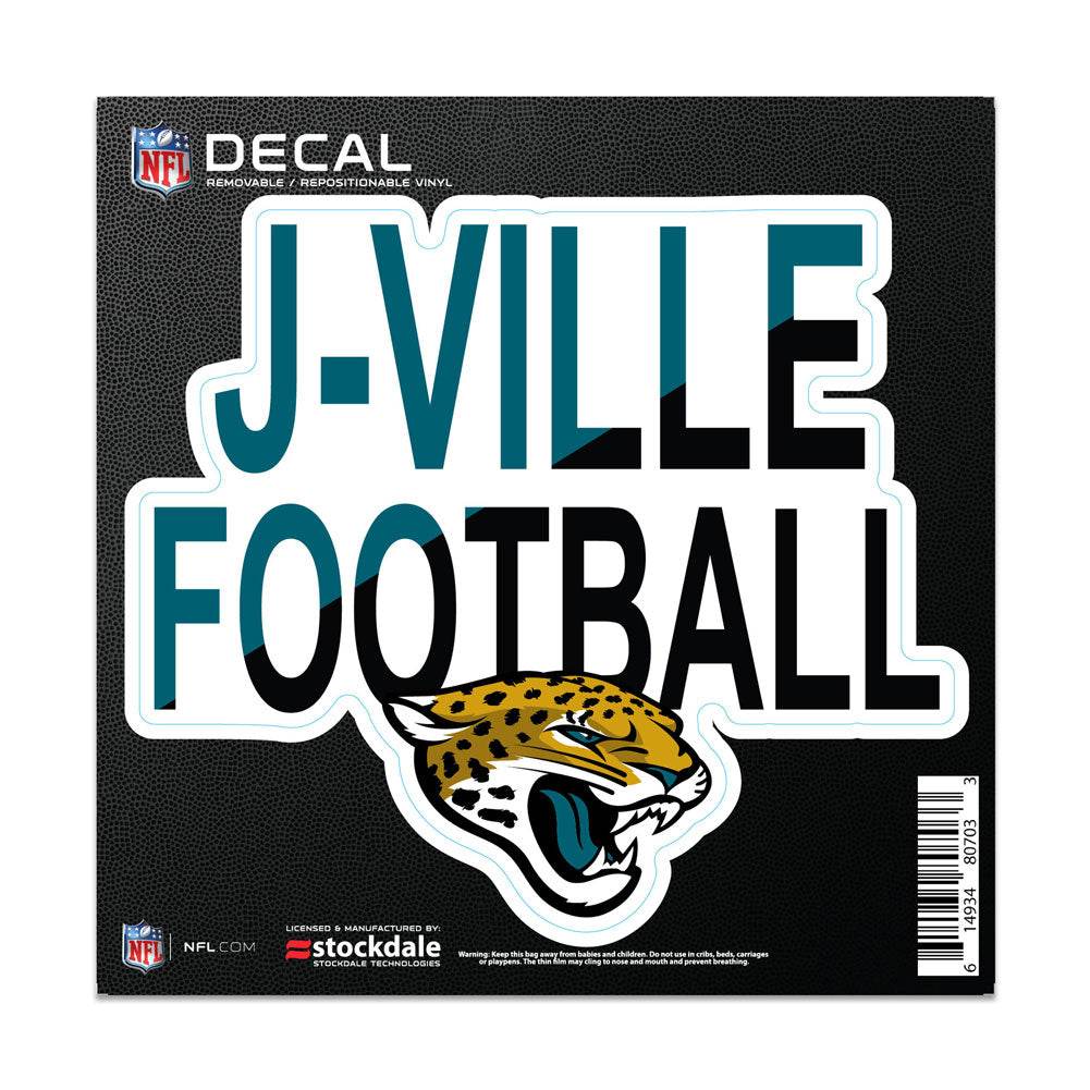 Jacksonville Jaguars 6x6 All Surface Slogan Decal Vinyl - ToylandEU