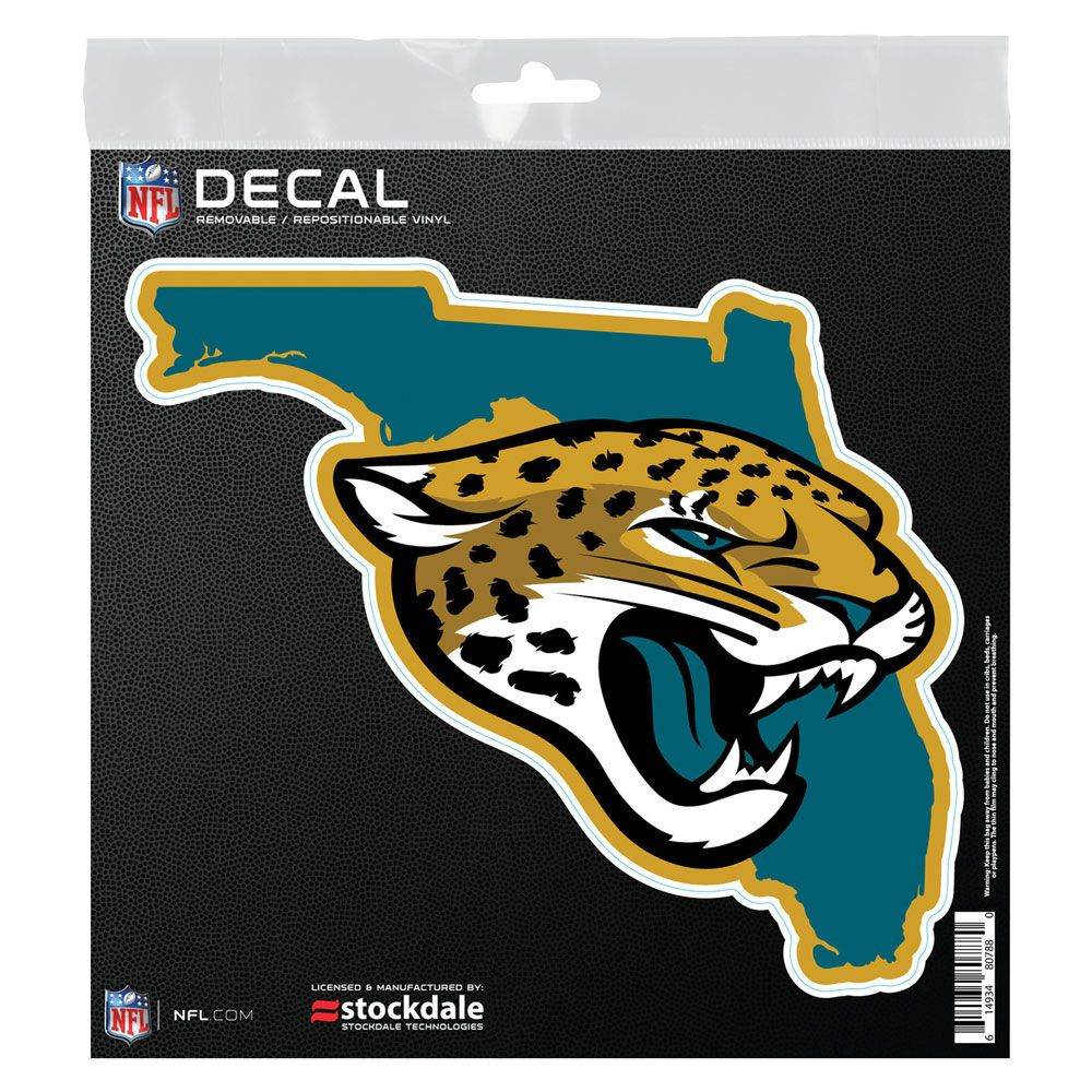 Jacksonville Jaguars 6x6 All Surface State Shape Decal - ToylandEU