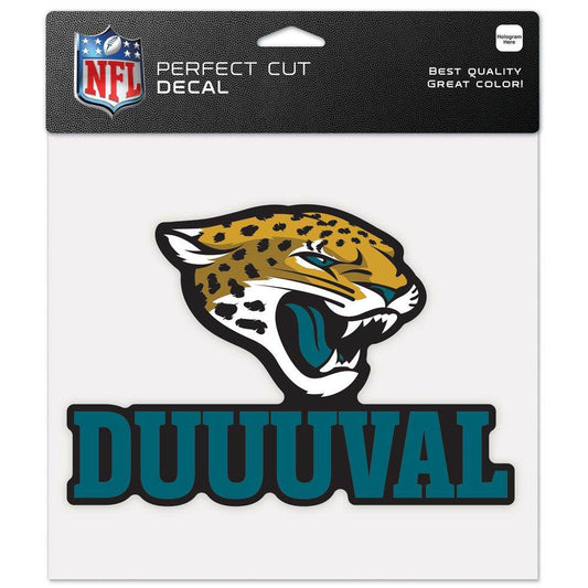 Jacksonville Jaguars 8x8 Decal Perfect Cut Color Slogan - ToylandEU