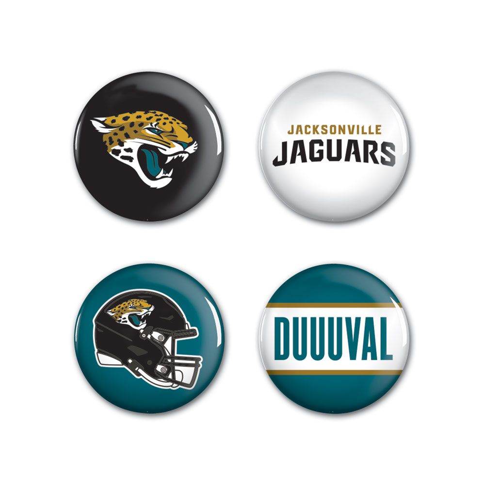Jacksonville Jaguars Button Set Four Pack With Logos - ToylandEU