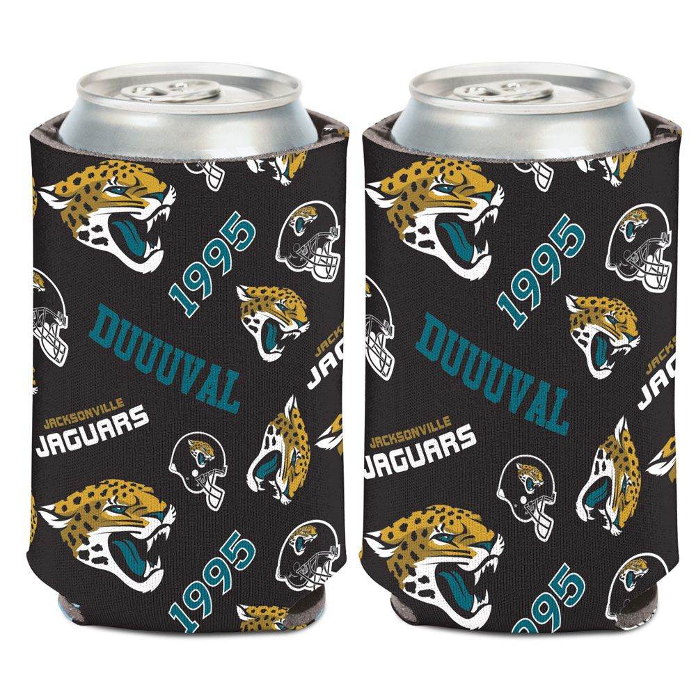 Jacksonville Jaguars Can Cooler Scatterprint Design 12 Oz - ToylandEU