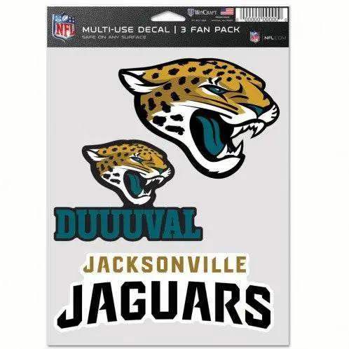  Jacksonville Jaguars Decal 3 Pack Multi Use Indoor Outdoor -  ToylandEU™