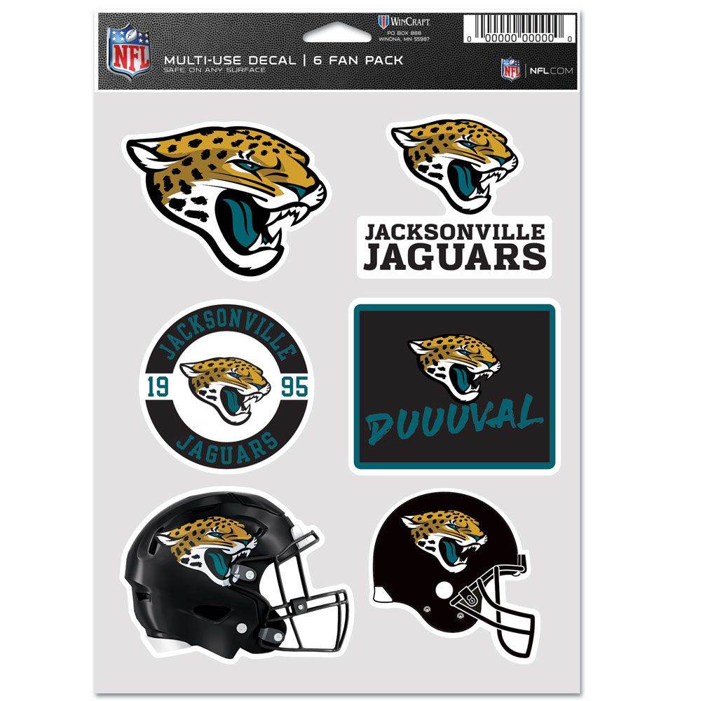 Jacksonville Jaguars Decal Pack Multi Use Six Pack - ToylandEU