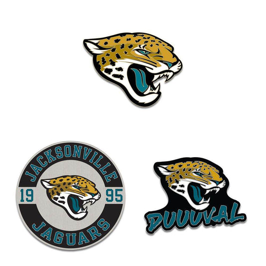 Jacksonville Jaguars Enamel Pin Set Three Piece Collection - ToylandEU