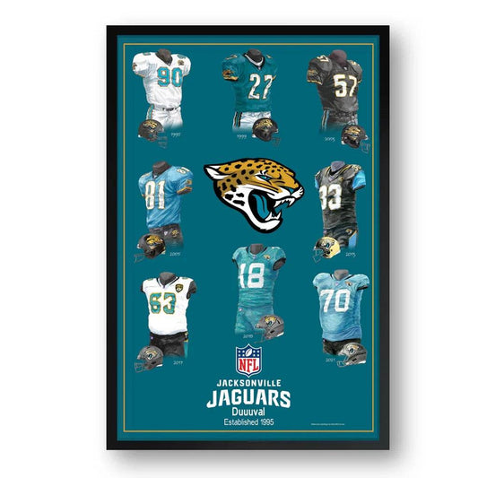 Jacksonville Jaguars Framed Print 10x13 Uniform Heritage - ToylandEU