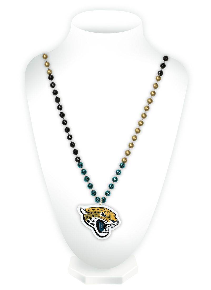 Jacksonville Jaguars Mardi Gras Beads With Medallion - ToylandEU