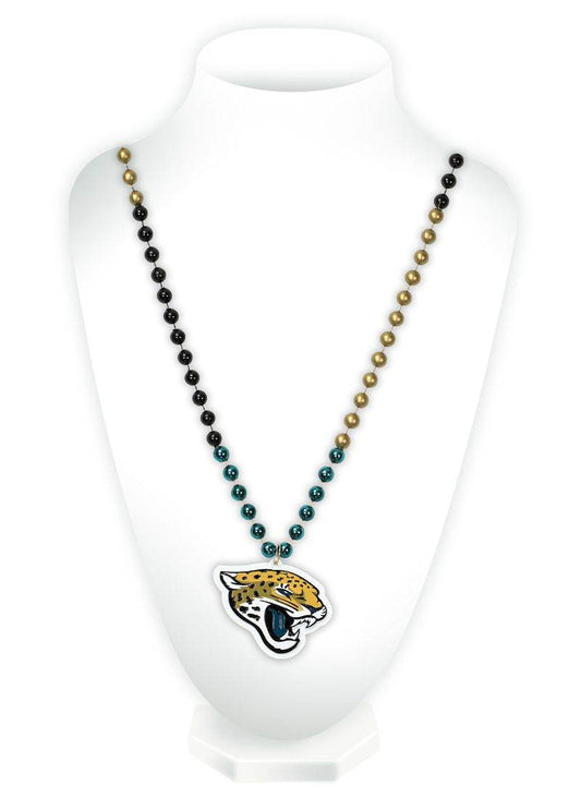 Jacksonville Jaguars Mardi Gras Beads With Medallion - ToylandEU