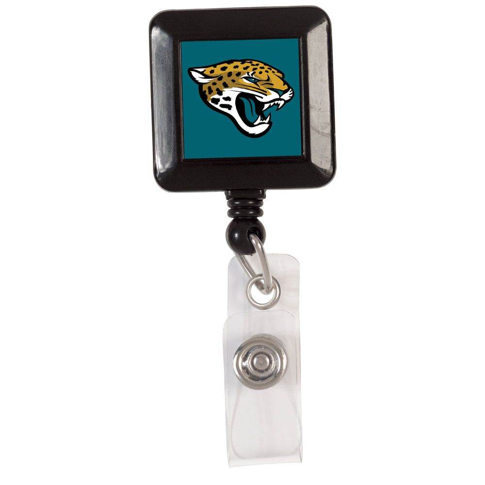 Jacksonville Jaguars Retractable Badge Holder Square Clip - ToylandEU