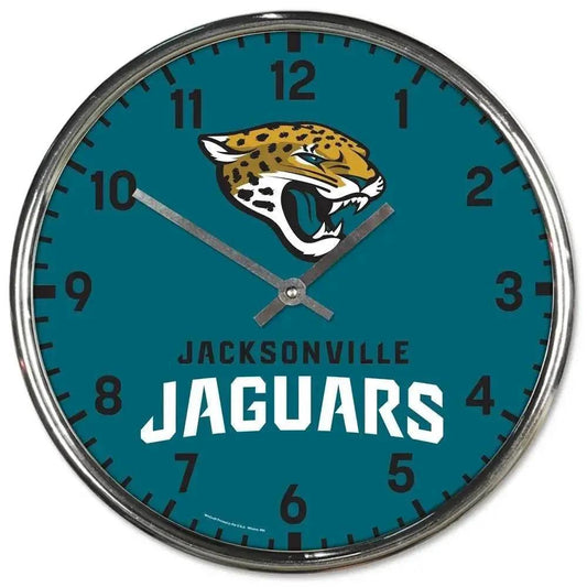  Jacksonville Jaguars Round Chrome Wall Clock 12 Inch NFL -  ToylandEU™