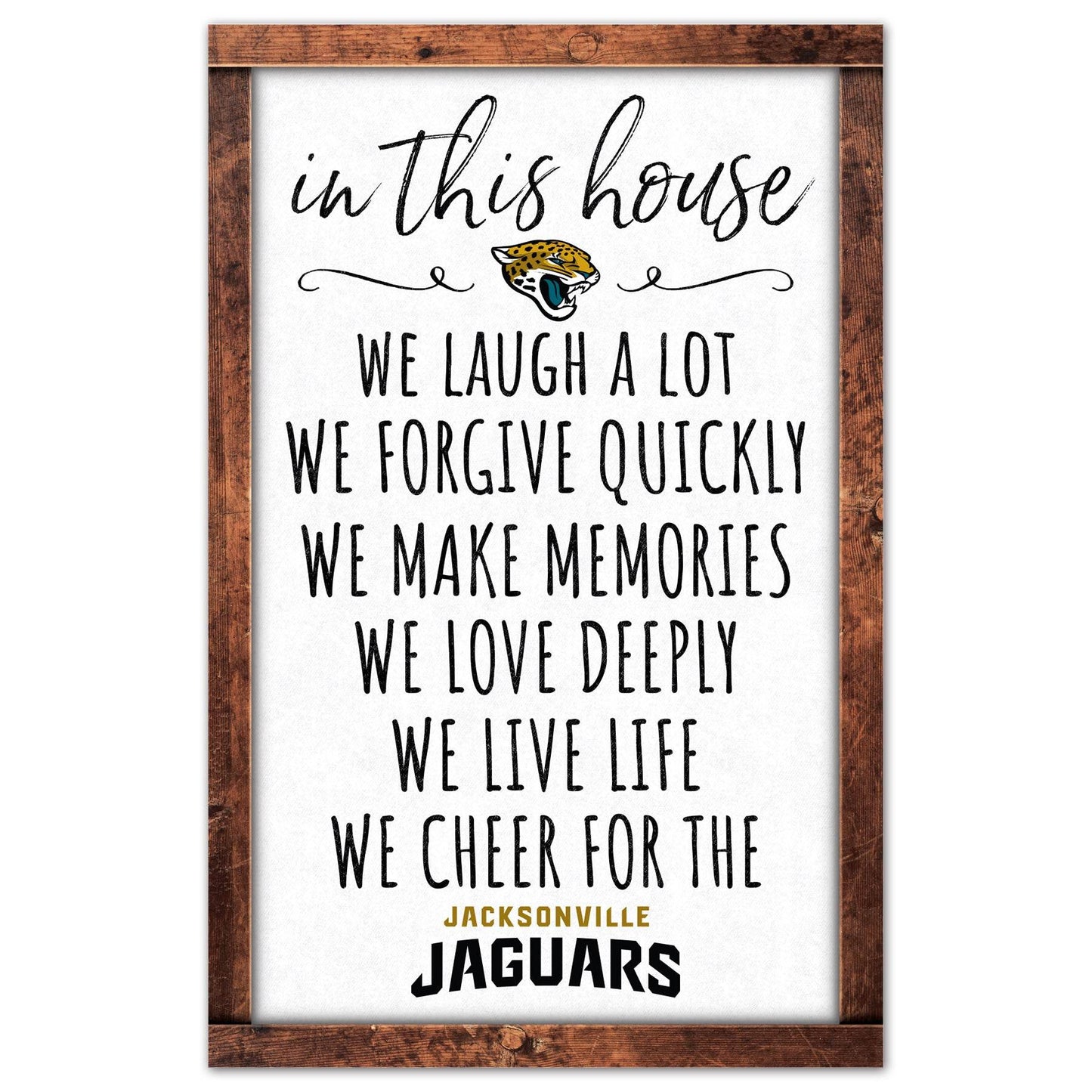 Jacksonville Jaguars Sign 11x17 Wood Wall Art for Home - ToylandEU