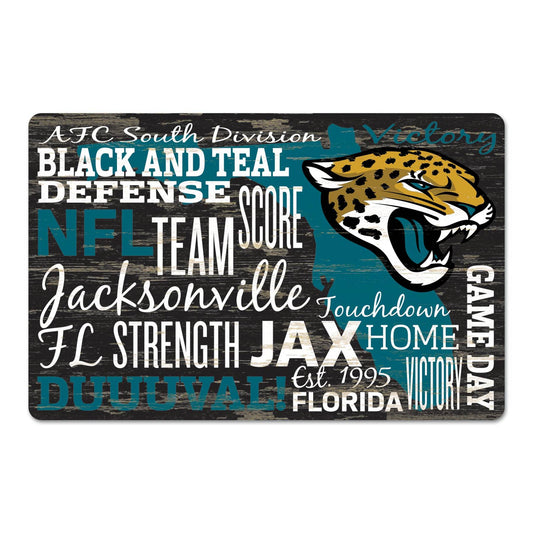 Jacksonville Jaguars Sign 11x17 Wood Wordage Wall Plaque - ToylandEU