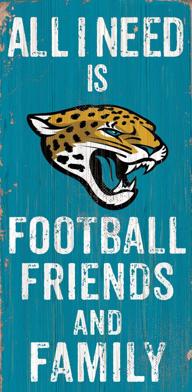 Jacksonville Jaguars Sign Wood Football 6x12 Friends - ToylandEU