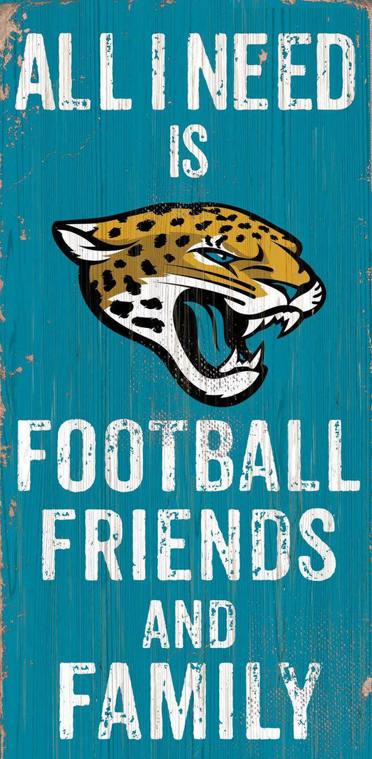 Jacksonville Jaguars Sign Wood Football 6x12 Friends - ToylandEU