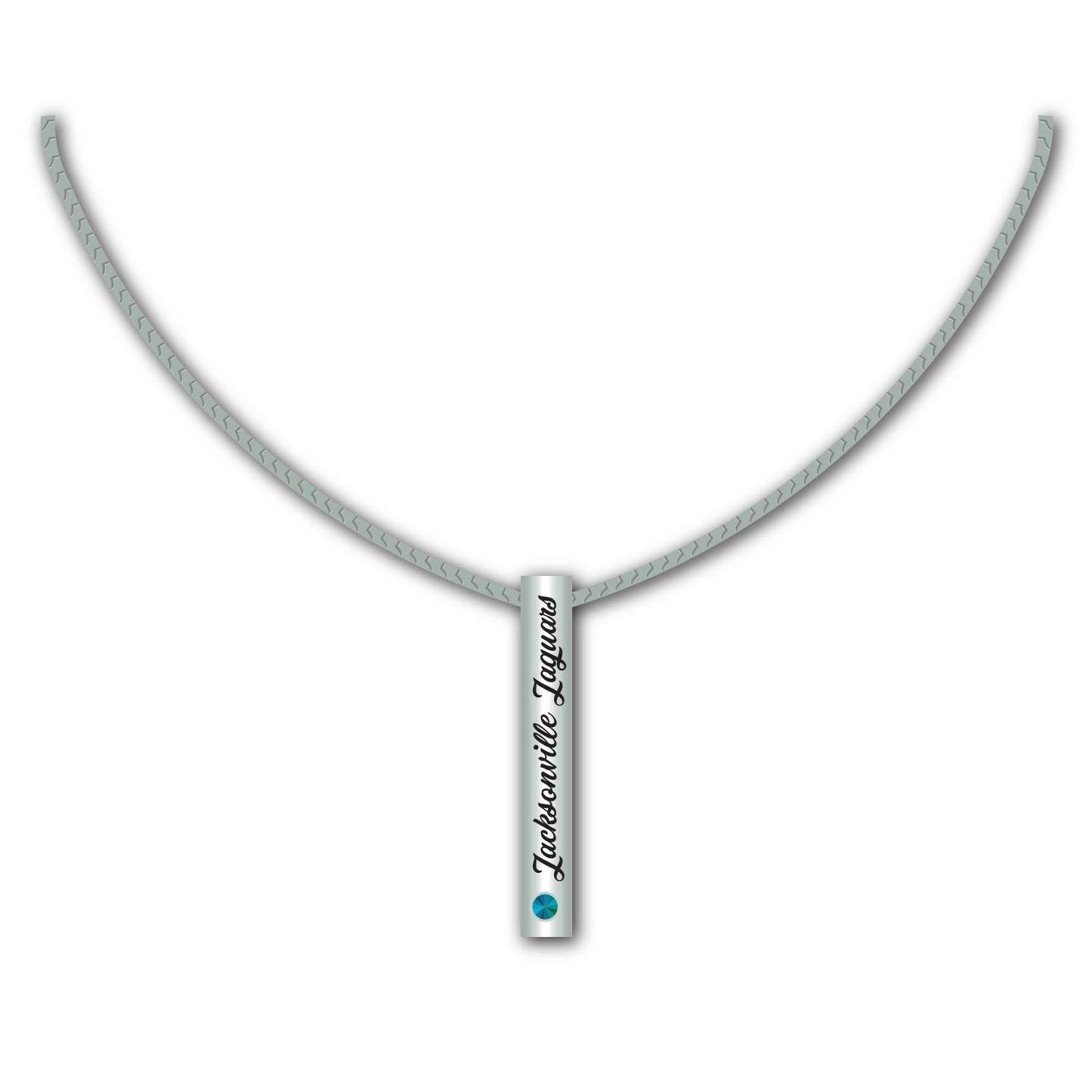 Jacksonville Jaguars Silver Bar Necklace Pendant Jewelry - ToylandEU