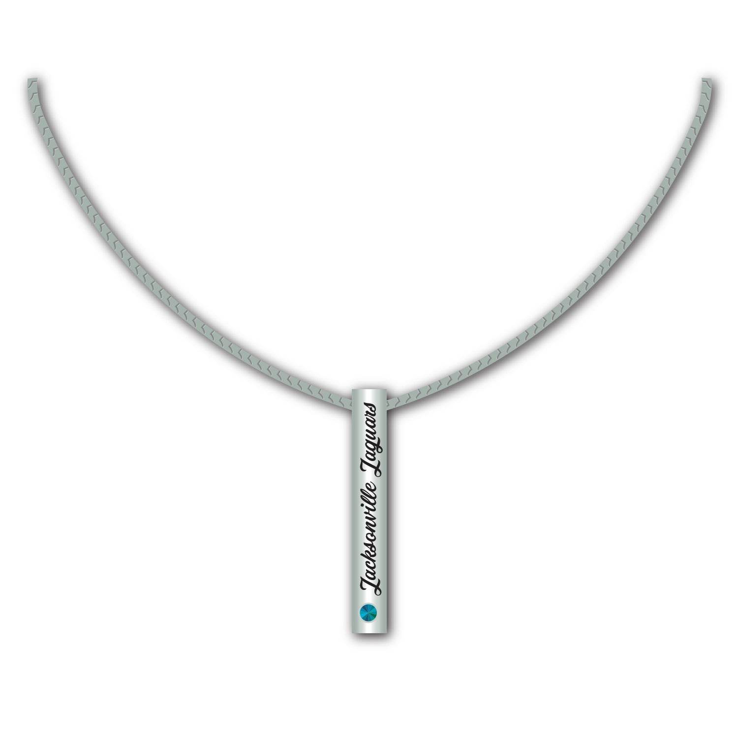 Jacksonville Jaguars Silver Bar Necklace Pendant Jewelry - ToylandEU