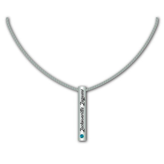 Jacksonville Jaguars Silver Bar Necklace Pendant Jewelry - ToylandEU