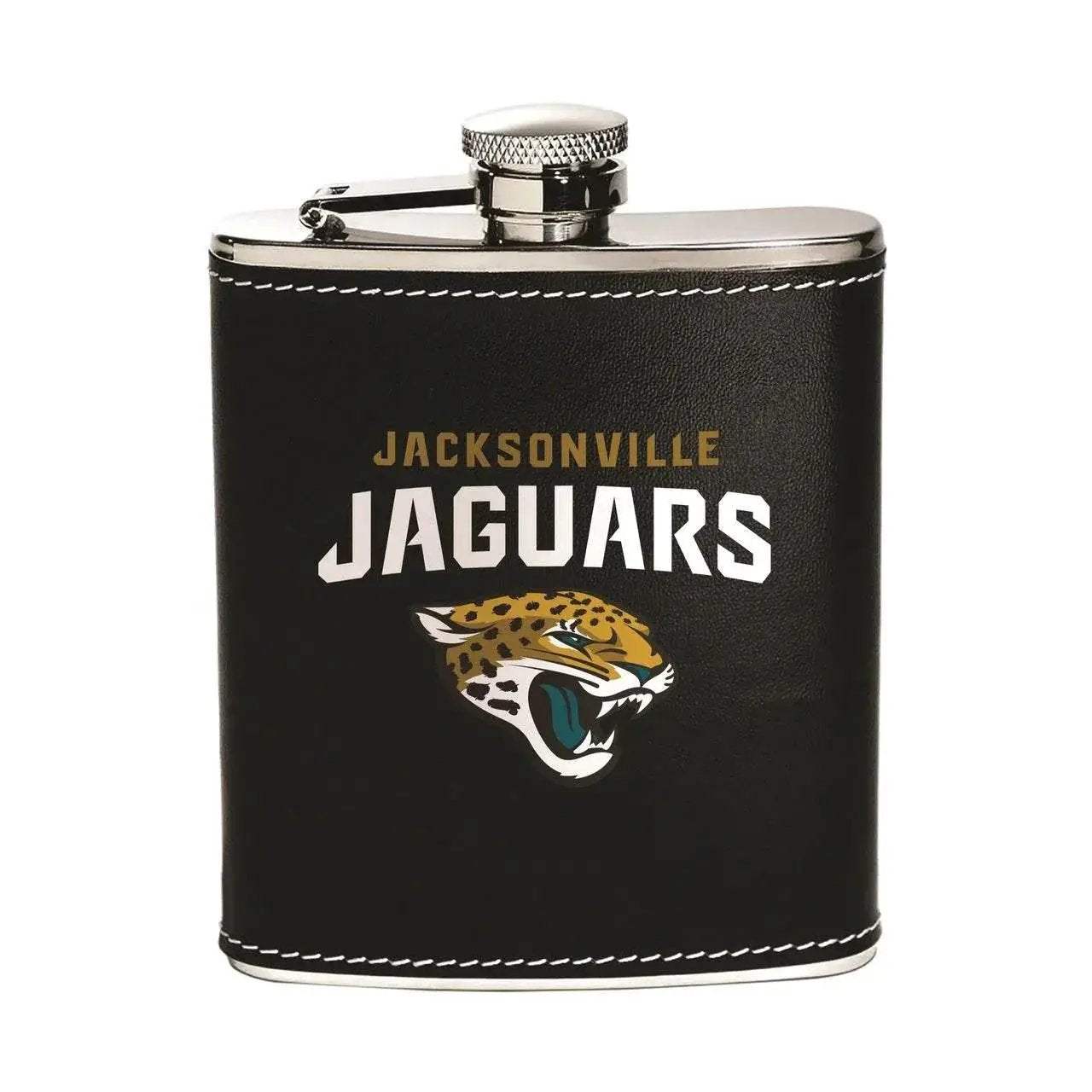 Jacksonville Jaguars Stainless Steel Flask Leather Wrapped - ToylandEU
