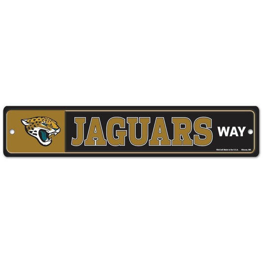 Jacksonville Jaguars Street Sign 3.75x19 Plastic Durable - ToylandEU