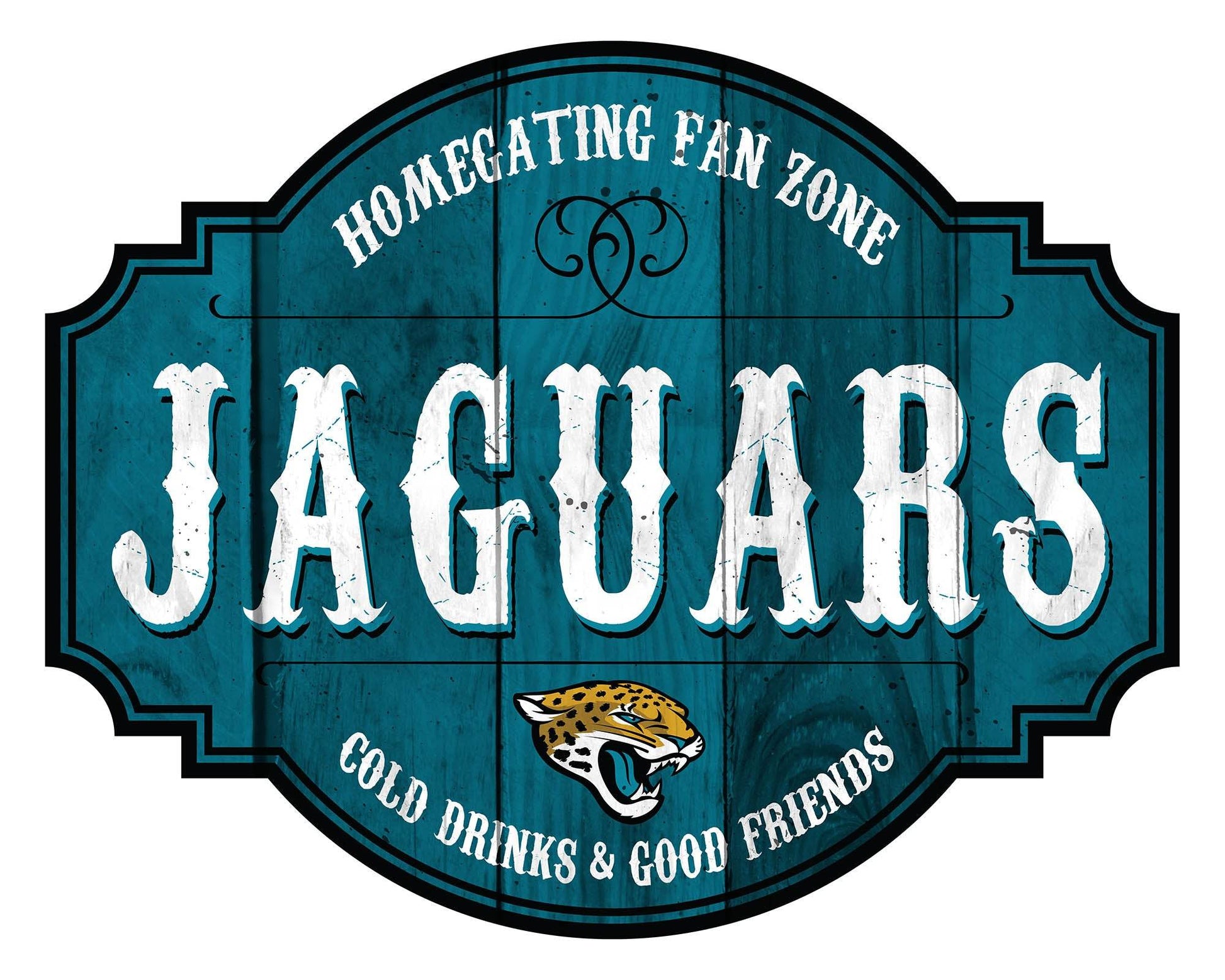 Jacksonville Jaguars Wood Sign 12 Inch Homegating Tavern - ToylandEU