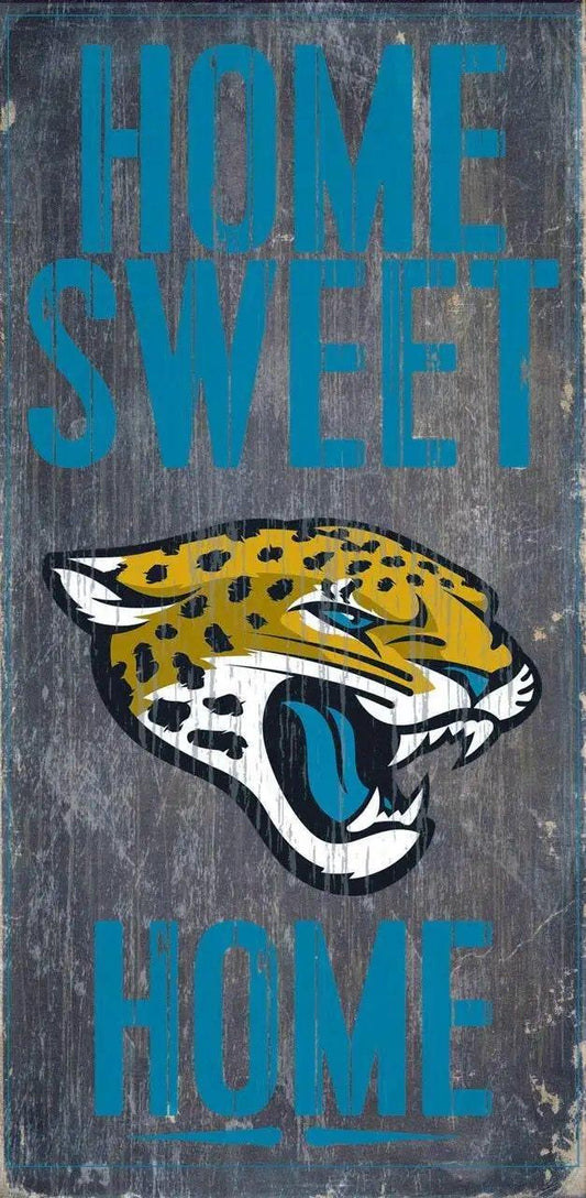  Jacksonville Jaguars Wood Sign Home Sweet Home 6x12 Inches -  ToylandEU™