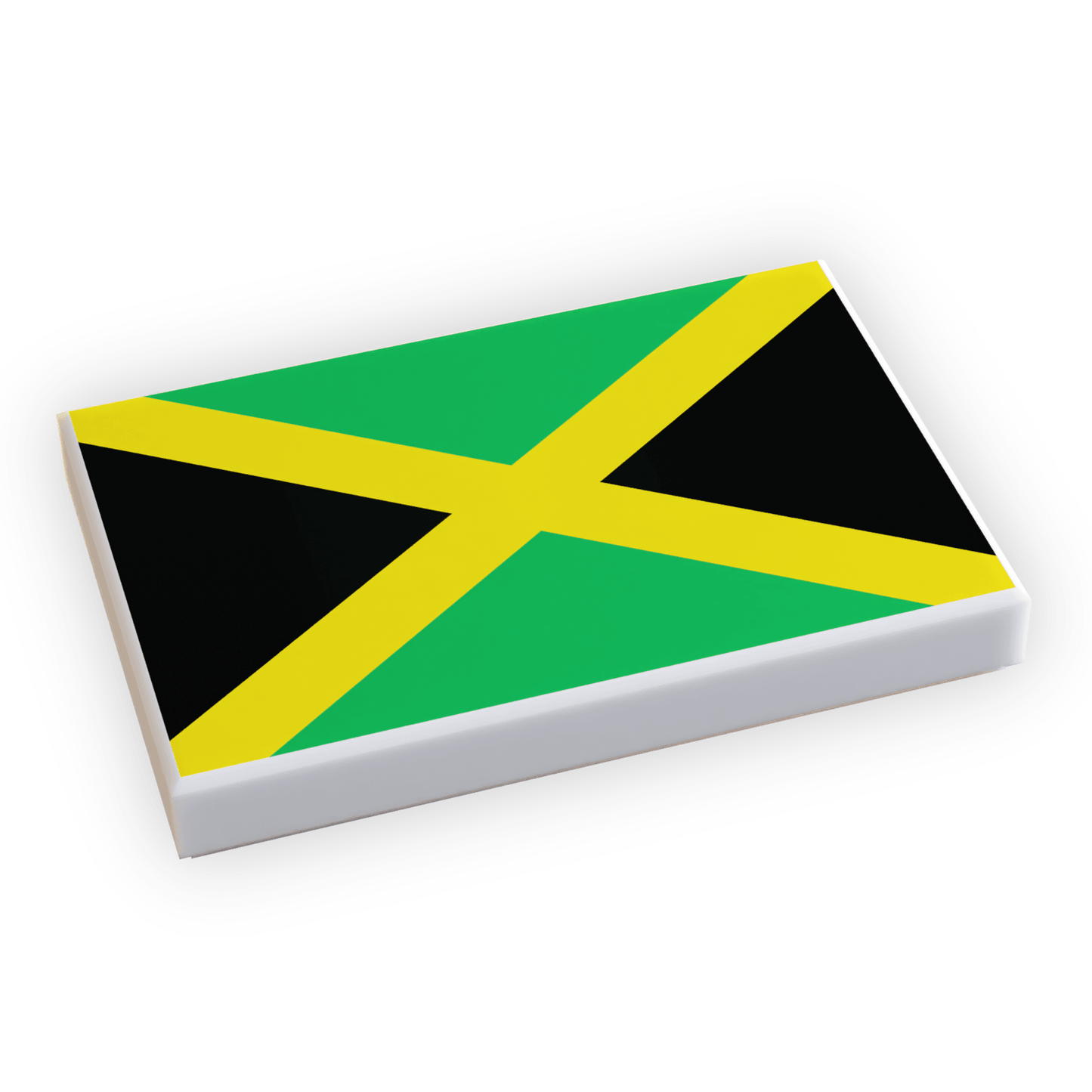 Jamaica Flag 2x3 Lego Tile Printed On Authentic Brick