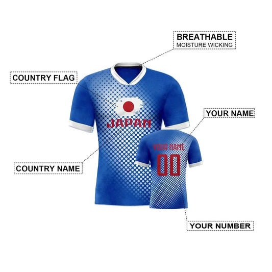  Customizable Japan Soccer Jersey with Personalized Name and Number - Breathable Youth Football Uniform for Men and Women (Sizes S-4XL) -  ToylandEU™