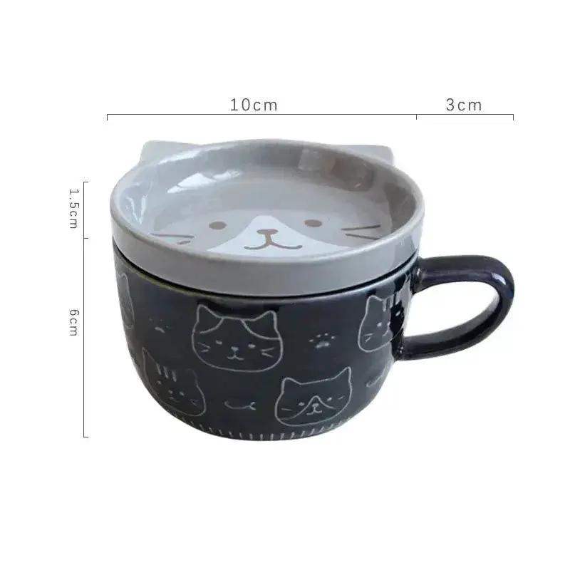 Japanese Cartoon Cat Ceramic Coffee Cup Keeps Coffee Hot - ToylandEU